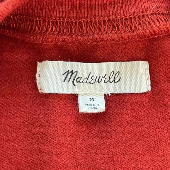 Embroidered Madewell Easy Crop Tee in Cinnamon - Picture 4 of 5